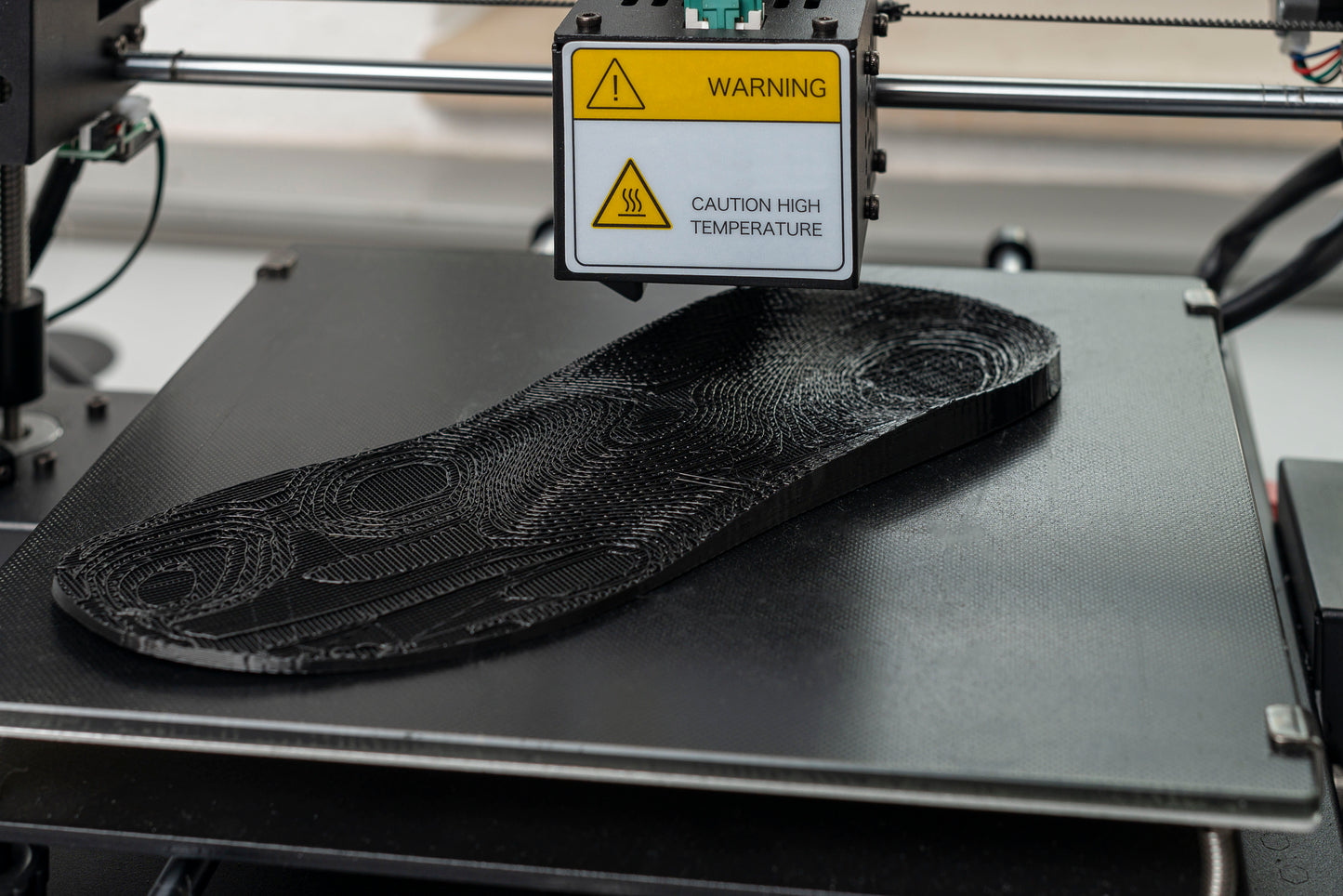 Einlage im 3D-Drucker, schwarz